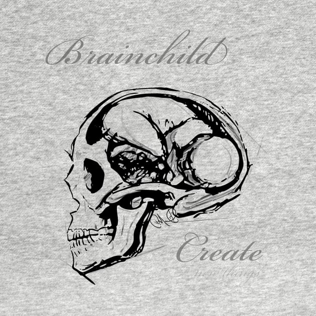 Brainchild white shirt by Dragonbrush